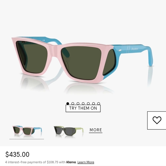 PERSOL X JW ANDERSON Cat Eye Sunglasses in Pink and Blue - Picture 1 of 12